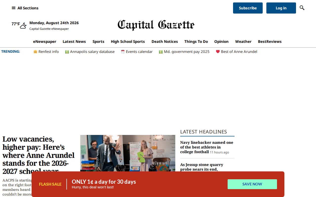 Capital Gazette Anne Arundel County crime and court news source